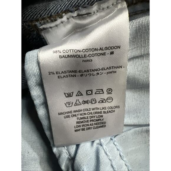 Free People Jeans Size 25 Great Heights Cropped Fringe Hem Distressed Low Rise - Picture 15 of 16